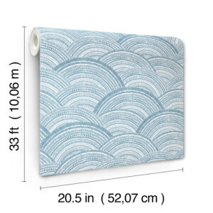 Encircle Indigo Geometric Wallpaper