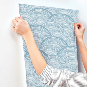 Encircle Indigo Geometric Wallpaper