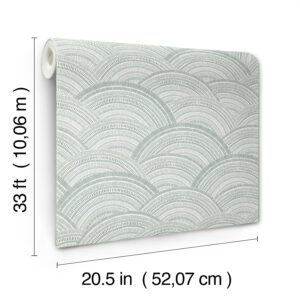 Encircle Sea Green Geometric Wallpaper