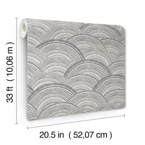 Encircle Black Geometric Wallpaper