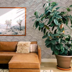 Encircle Black Geometric Wallpaper