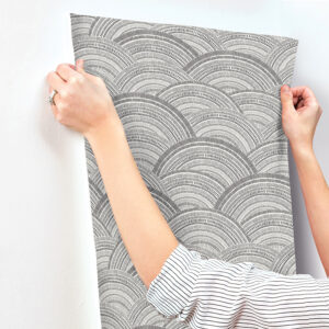 Encircle Black Geometric Wallpaper