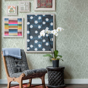 Urbane Sage Diamonds Wallpaper