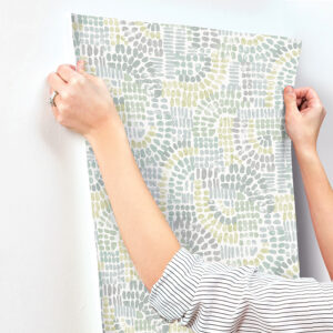 Wanderer Aquamarine Mosiac Wallpaper