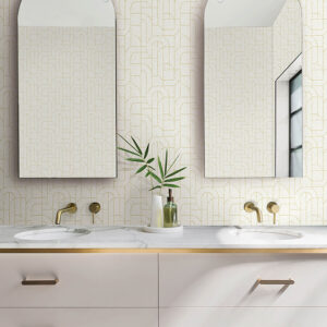 Integrity Yellow Arched Outlines Wallpaper