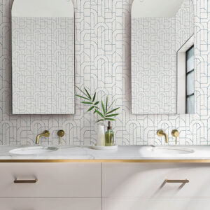 Integrity Blue Arched Outlines Wallpaper