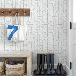 Integrity Blue Arched Outlines Wallpaper