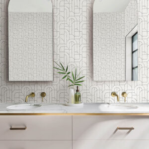 Integrity Grey Arched Outlines Wallpaper