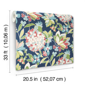 Valdivian Fuchsia Floral Wallpaper