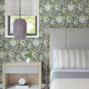 Valdivian Aqua Floral Wallpaper