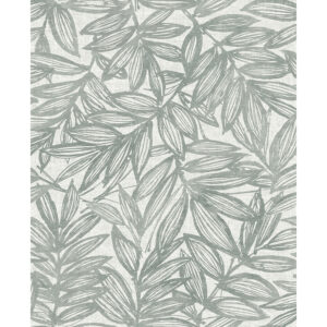0093365 rhythmic grey leaf wallpaper