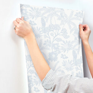 Jacaranda Light Blue Tropical Trail Wallpaper