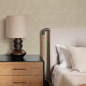 Gallivant Neutral Woven Geometric Wallpaper