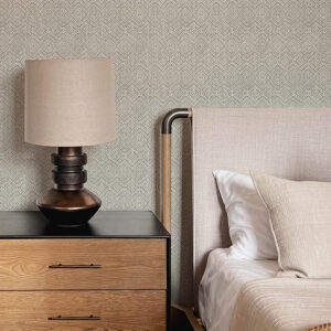 Gallivant Grey Woven Geometric Wallpaper