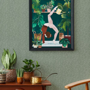 Soul Green Animal Print Wallpaper