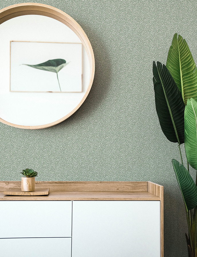 0093580 soul green animal print wallpaper